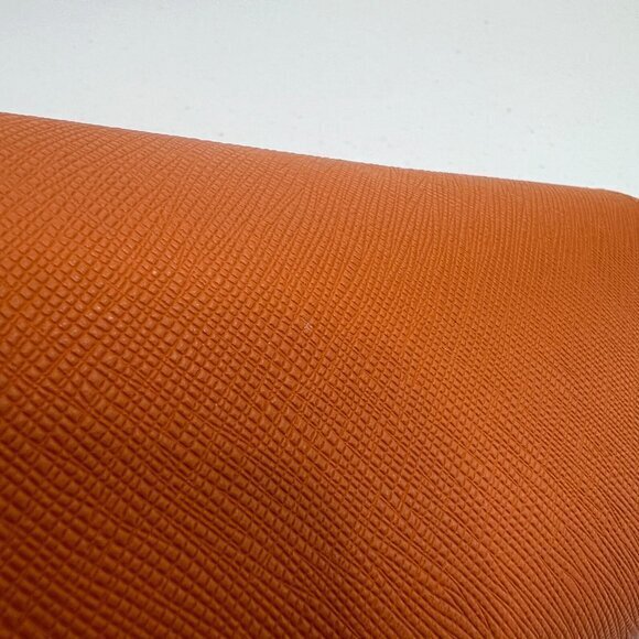 Tory Burch Large Orange Magnetic Sunglasses Eyeglasses‎ Case Big Textured - Picture 5 of 10